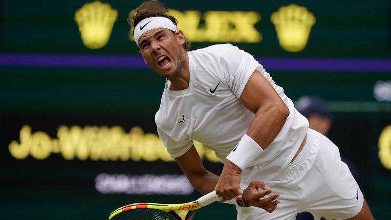 Rafael Nadal cruised past Jo-Wilfried Tsonga in straight sets. Photograph: Will Oliver/EPA