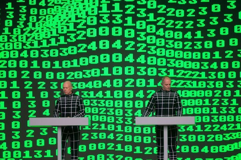 Kraftwerk perform at Trinity College Dublin. Photograph: Tom Honan