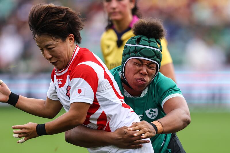 Backrow Grace Moore is in line to start for Ireland in the Rugby World Cup game against Spain on Sunday. Photograph: Ben Brady/Inpho
