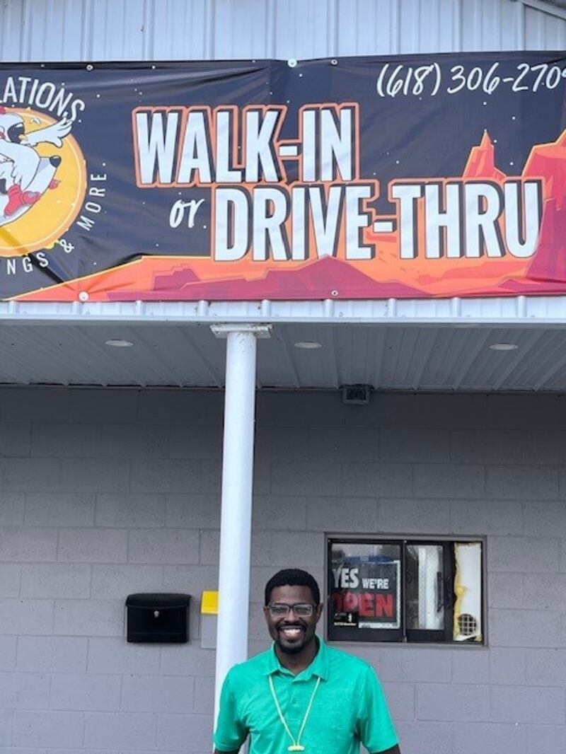Romello Orr outside his restaurant: 'There is a lot of pride in Cairo. It’s a friendly place'