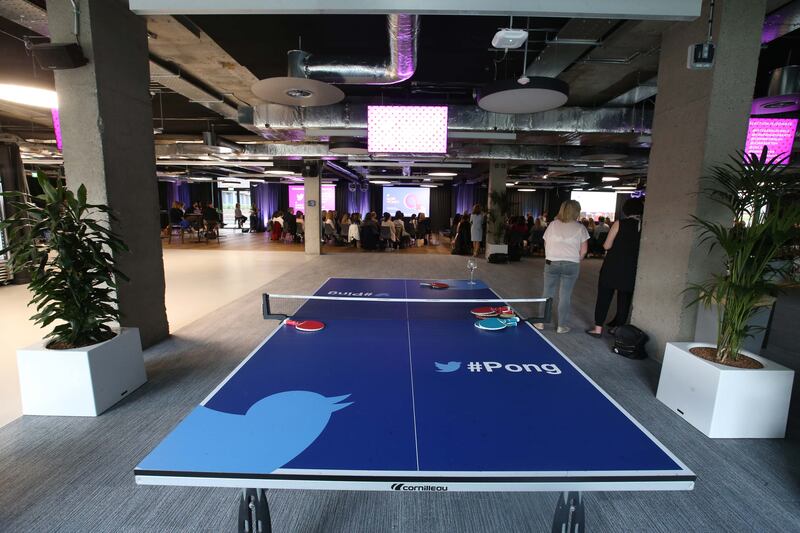 Inside Twitter's Dublin headquarters at a staff event in 2017. Photograph: Sam Boal/Rollingnews.ie