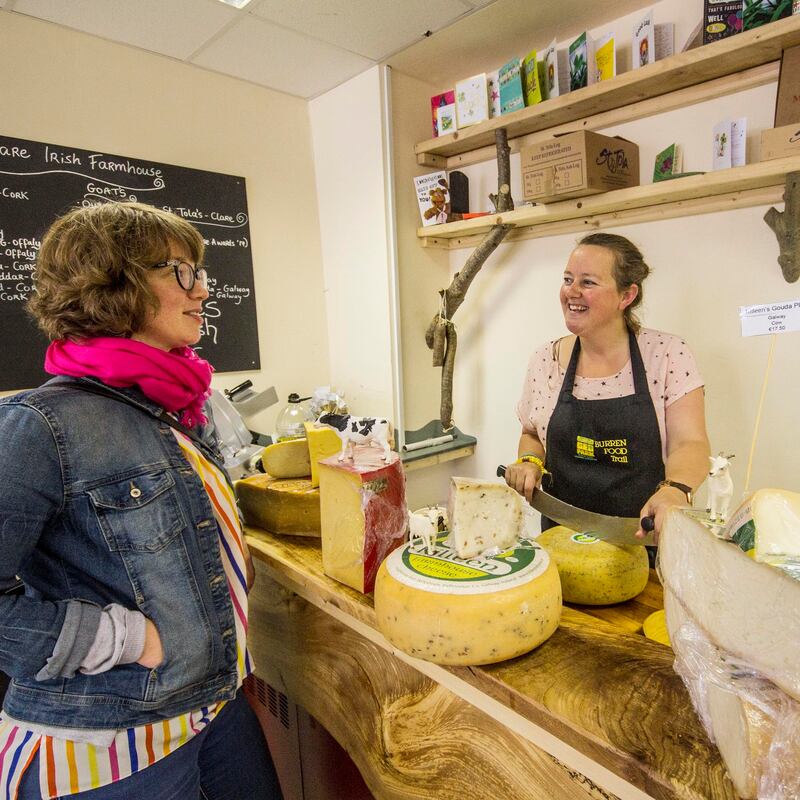 The Cheese Press: Sinéad Ní Gháirbhith in her shop. Photograph: William Hederman