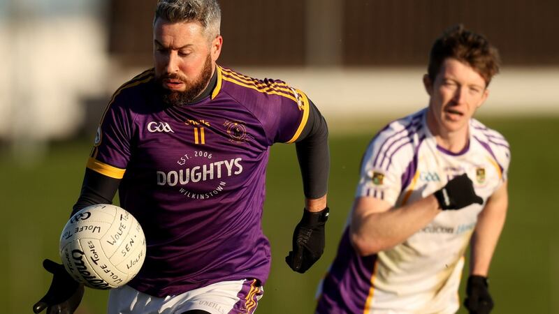 Wolfe Tones’ Cian Ward in action during the AIB Leinster Club SFC quarter final against Kilmacud Crokes at  Páirc Tailteann in  Navan. Photograph: Tom Maher/Inpho