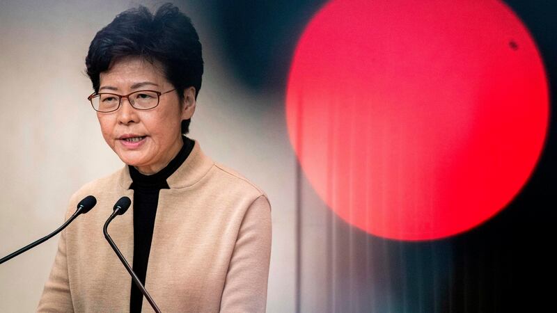 Hong Kong chief executive Carrie Lam. Photograph:  Nicolas Asfouri