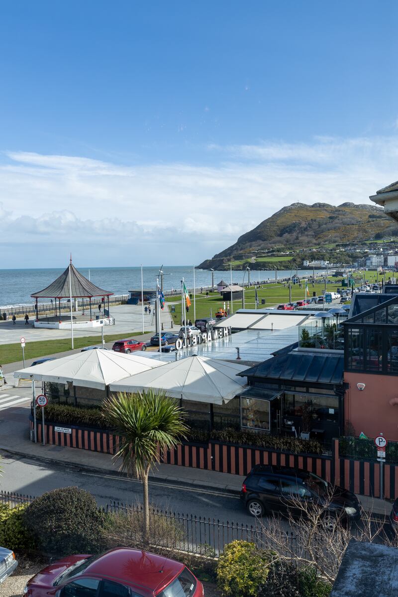 Looking out to bandstand and Bray Head