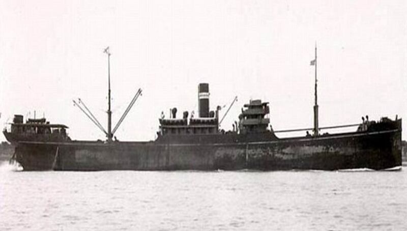 SS Gairsoppa before it was torpedoed