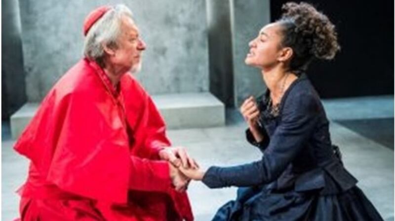 Performance of The Cardinal (1641) by Troupe, Southwark Playhouse, 26 April - 27 May 2017, a play often read alongside the Politician as an attack on the British political and ecclesiastical establishment.