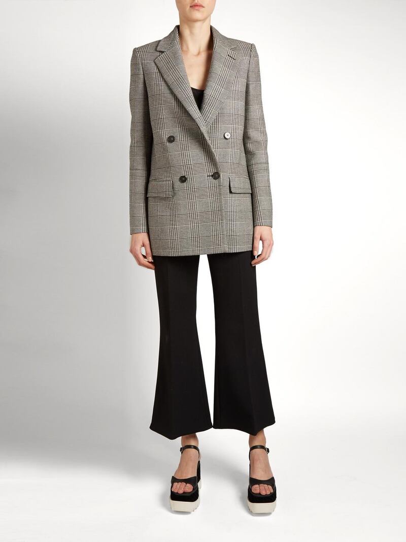 Milly Prince of Wales checked wool-blend blazer €1,165 Stella McCartney