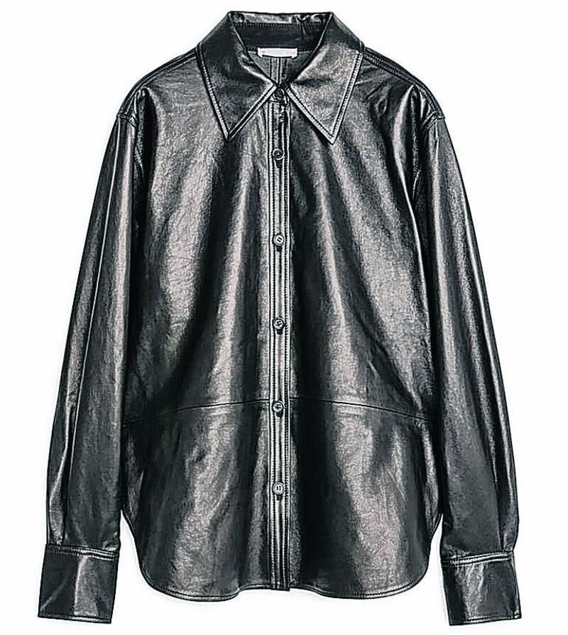 Leather Shirt €250, Arket