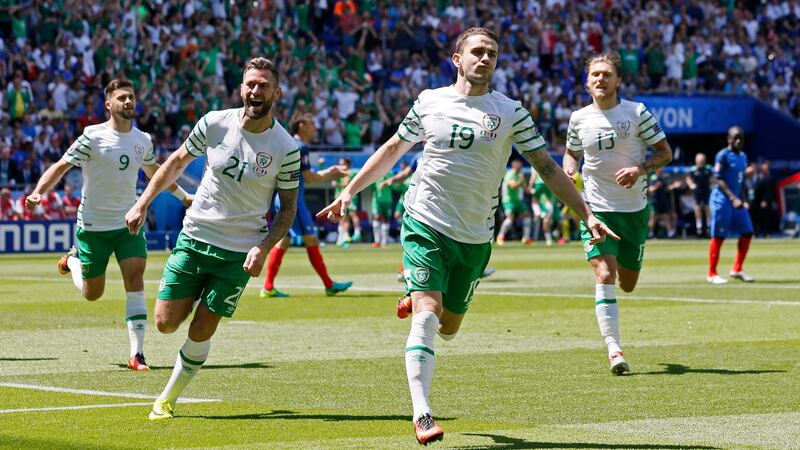 Robbie Brady was Ireland’s topscorer at Euro 2016 and enjoyed a fine tournament. Photograph: Reuters