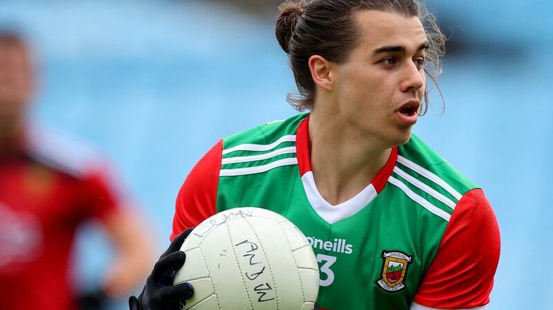Retaining the services of Oisin Mullin is a hug boon for Mayo. Photograph: Ryan Byrne/Inpho