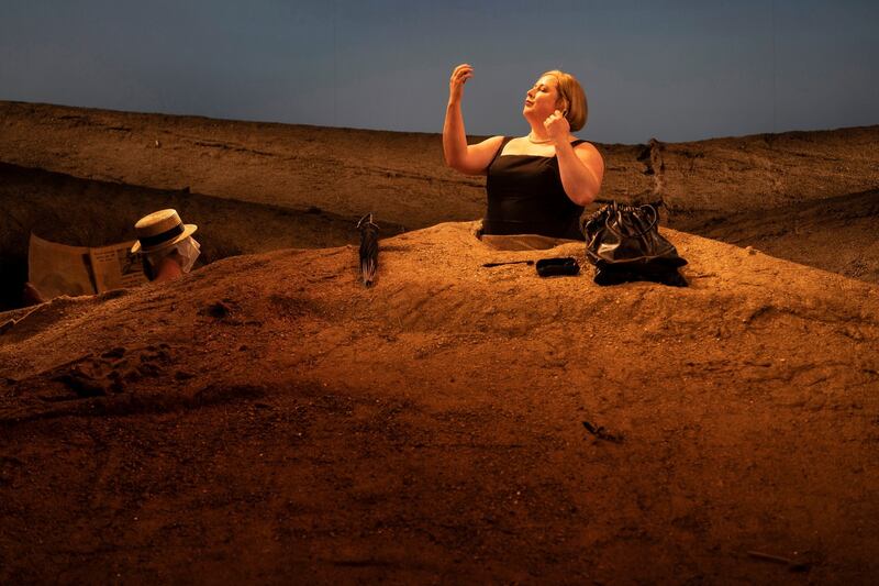 Siobhán McSweeney in a previous Olympia Theatre run of Happy Days. Photograph: Patrick Redmond