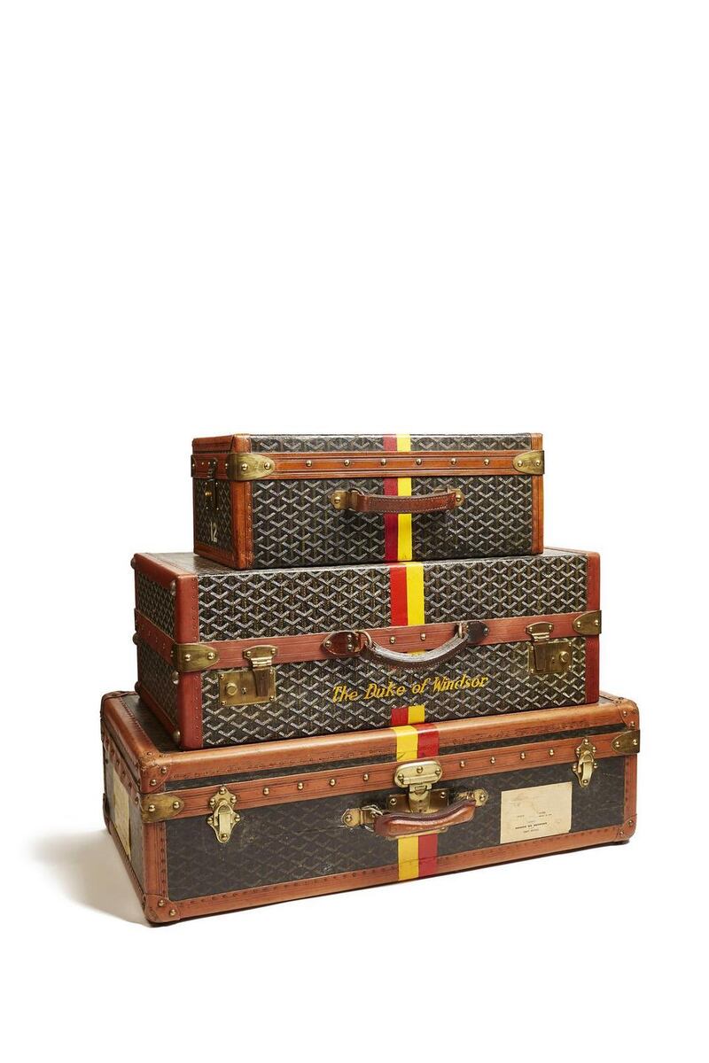 Luggage used by the Duke and Duchess of Windsor. Photograph: Courtesy V&A