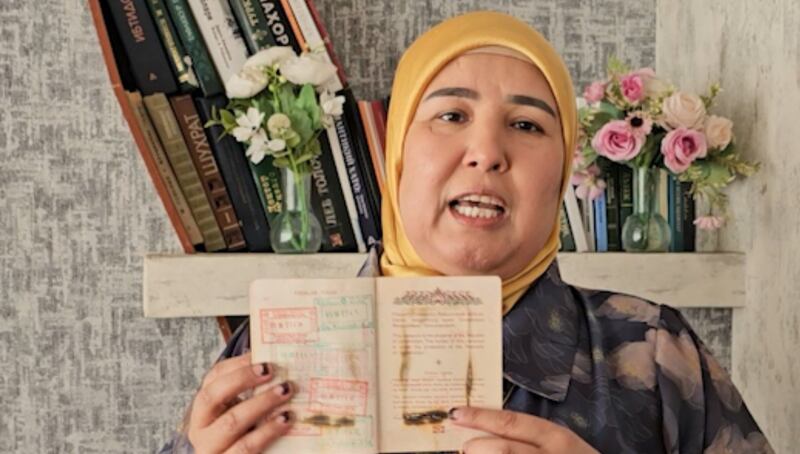 Sharifa Madrakhimova and her burned passport