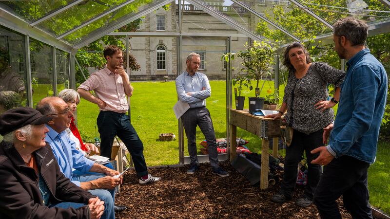 Community engagement was central to the project, involving locals in workshops taking place in the greenhouse, with a plant exchange and planting. Photograph: Patrick Bramley