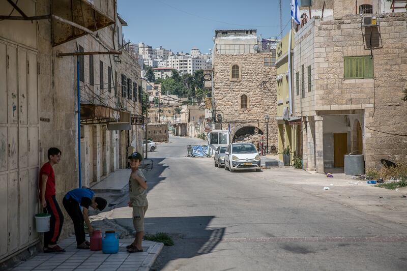 Central Hebron is under the control of the Israeli military, who block access to certain areas from most Palestinians. Photograph: Sally Hayden