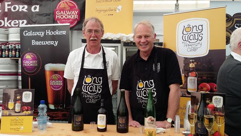 Expert cider taster John Maher with James O’Donoghue of Longways