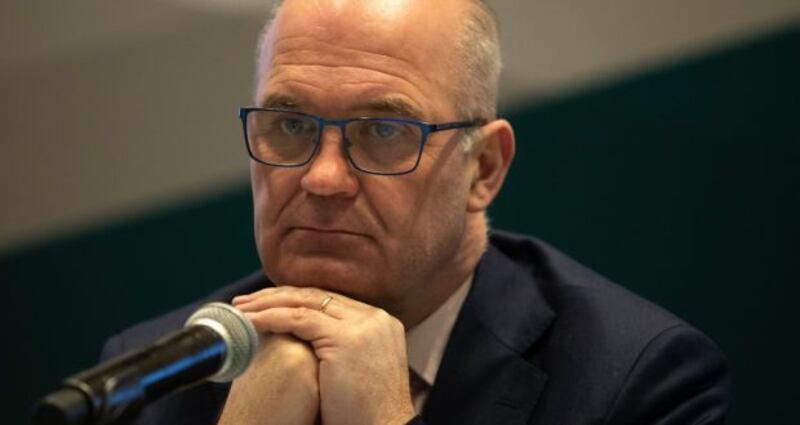 Chief medical officer Tony Holohan at a Covid-19 media briefing at the Department of Health. File photograph: Colin Keegan/Collins