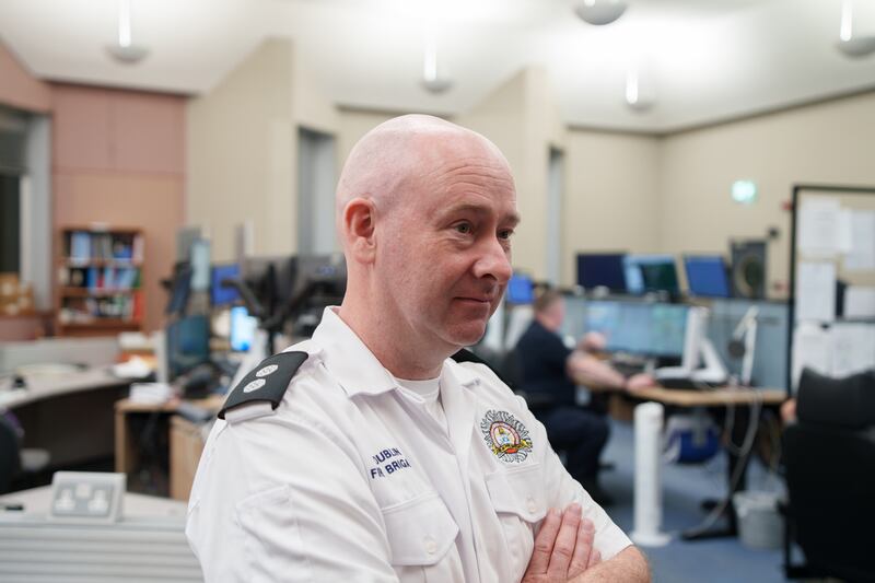 26th July, 2025.On the night shift with Dublin Fire Brigade seen here returning to base in Donnybrook after responding to a fire in Cabinteeley, Dublin.Photo:Barry Cronin for The Irish Times.