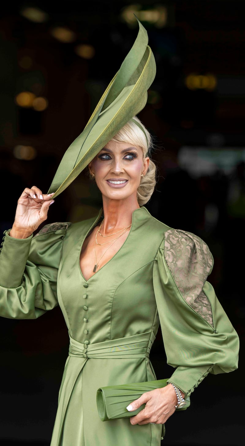 Eva Hayes Morrissey from Co Limerick at Ladies' Day of the Galway Races Summer Festival. Photograph: Andrew Downes/Xposure

 
 
 
 