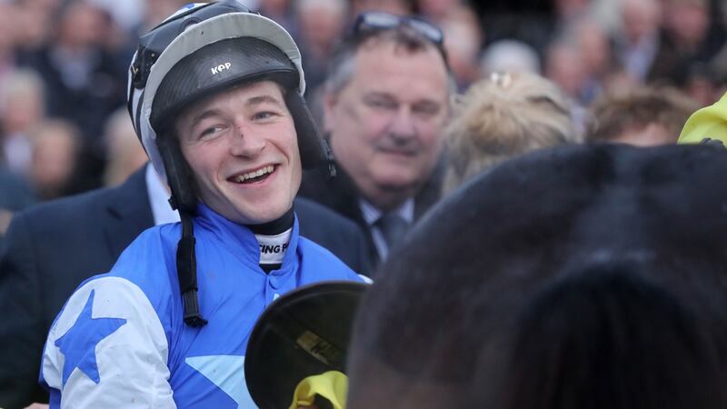David Mullins after his Leopardstown victory on Kemboy. Photograph: Niall Carson/PA