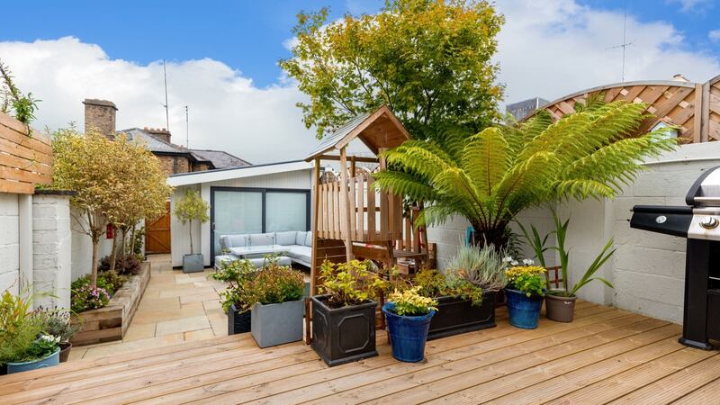 Back garden with extra room