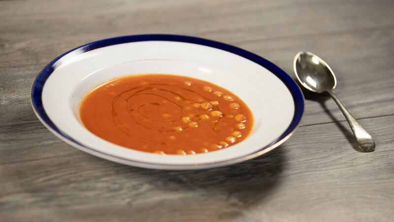 Chickpea and smoked tomato soup. Photograph: Patrick Browne