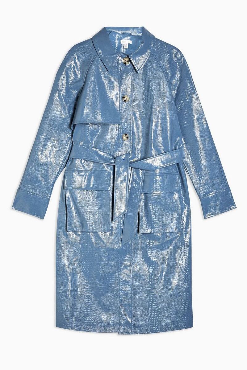 Patent trench, €110, Topshop