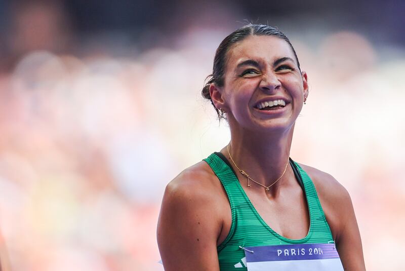 Ireland’s Sophie O’Sullivan reacts after finishing seventh and missing out on a spot in the semi-final of the women's 1,500m. Photograph: James Crombie/Inpho