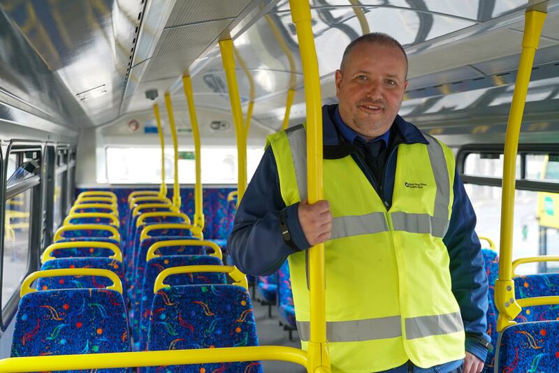 Dublin Bus driver Adrian Turcanu is originally from Romania but is now one of 85 nationalities working for the organisation.  Photograph: Enda O'Dowd