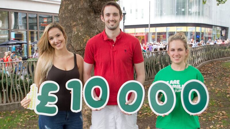 Connor and his former girlfriend Elisa Brugger (left)  walking around Piccadilly Circus in London. Photo: Elisa Brugger