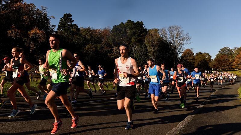 A general view of runners in Phoenix Park during the 2019 Dublin Marathon. Sam Barnes/Sportsfile