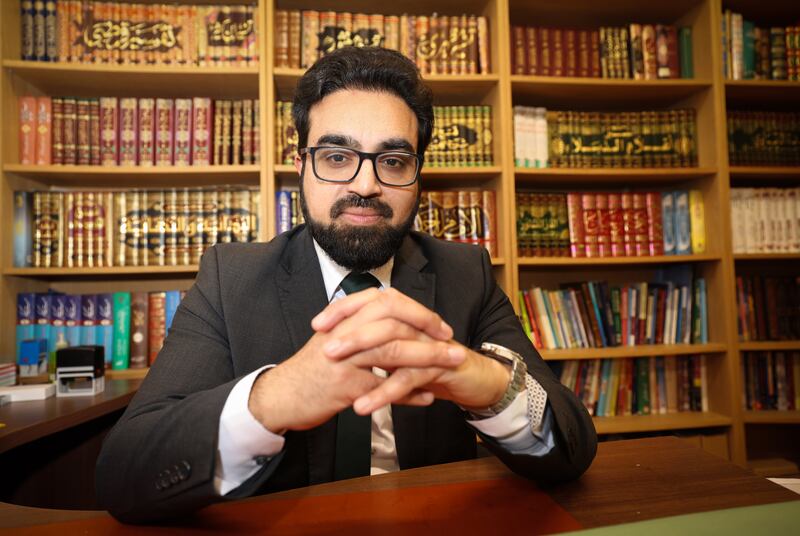 Shaykh Umar al-Qadri, of the Islamic Centre of Ireland in Blanchardstown, said what was going on in Gaza 'is not a religious conflict'. Photograph: Laura Hutton