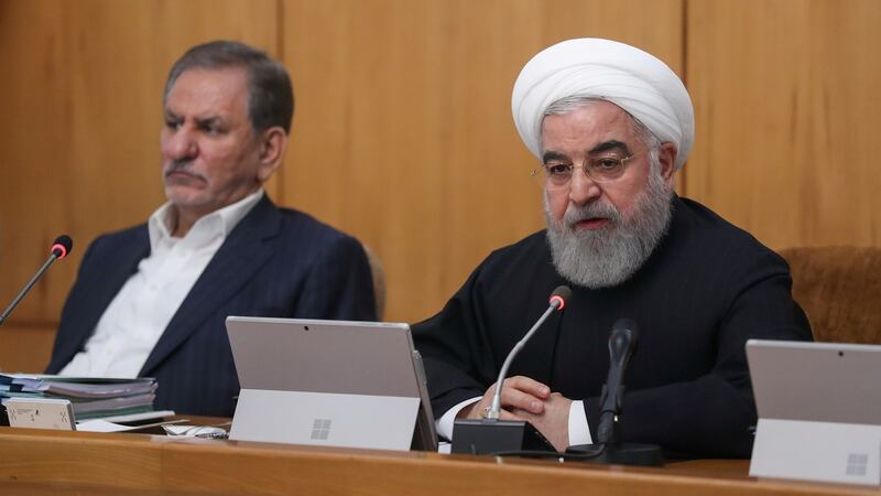 Iranian president Hassan Rouhani: “The spontaneous [pro-government] demonstrations which you see are the greatest sign of the power of the Iranian people,” he said.  Photograph: Official President website/Handout via Reuters