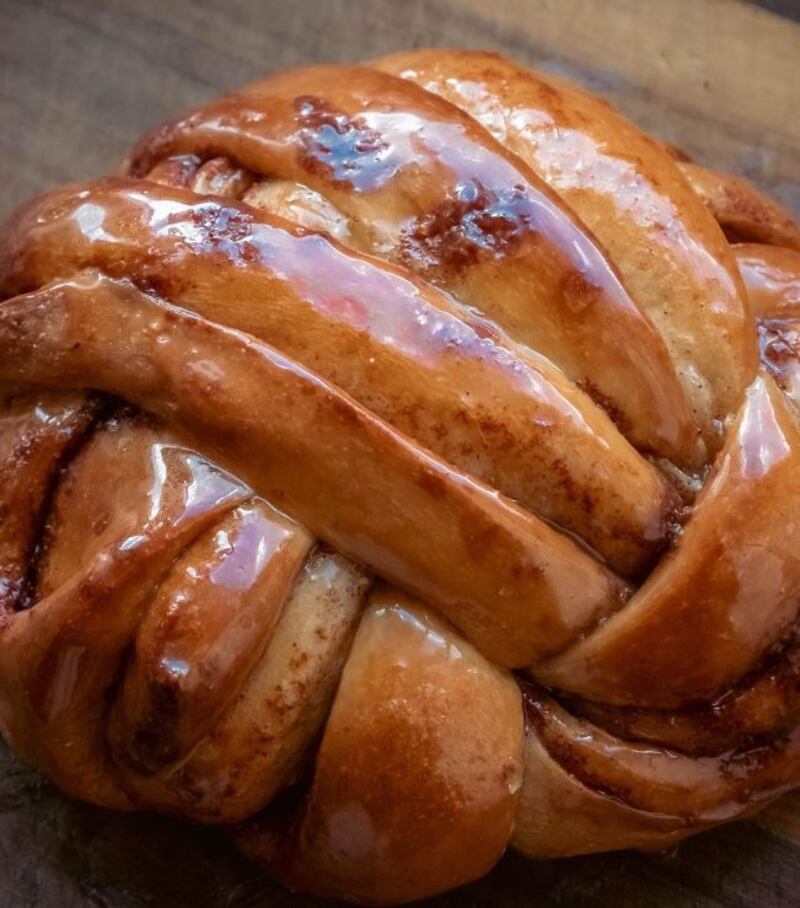 A cinnamon and butterscotch bun at Hugo's Bakery. Photograph: Hugo's Bakery/Instagram