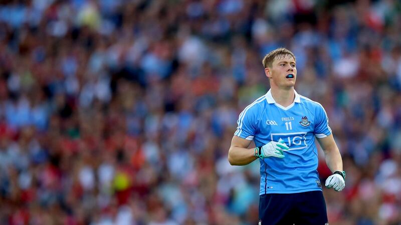 Con O’Callaghan: the richly-talented Cuala man has already won Gavin’t trust and looks set for a long Dublin career. Photograph: James Crombie/Inpho