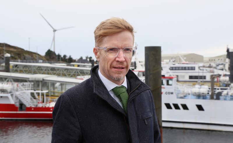 Rónán Mac Con Iomaire, director of regional, community and language development for Údarás na Gaeltachta, at Ros a Mhíl. Photograph: Joe O'Shaughnessy