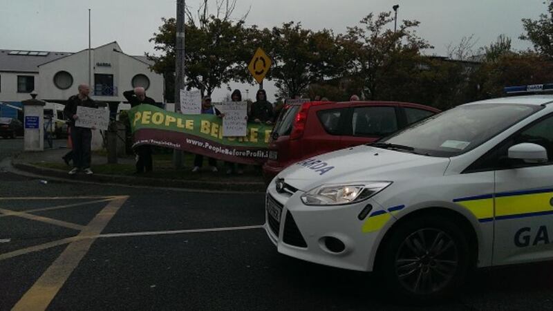Protesters carried placards which read “no to Gardaí supporting racism” and “cuts to child welfare, no cuts to racial oppression”.
