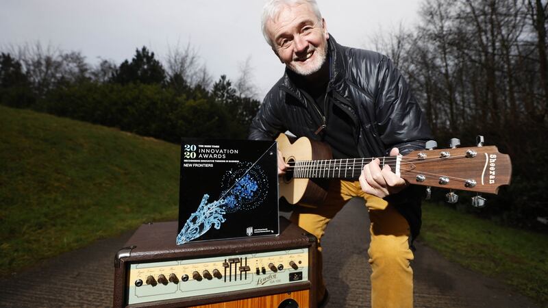 George Lowden of George Lowden Guitars uses aerospace technology to devlop new line of  guitars. Photograph: Conor McCabe