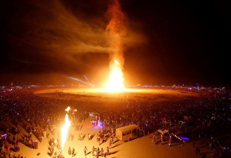 Musk attended Burning Man this year despite his legal troubles. Photograph: Jim Urquhart/Reuters