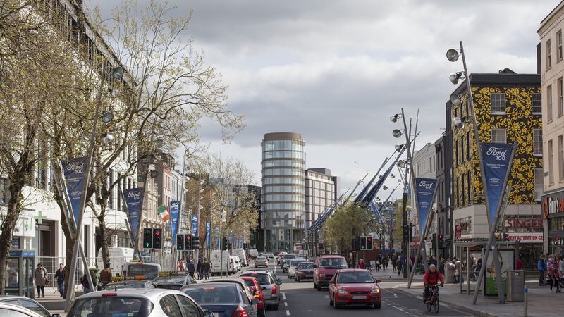 Sullivan’s Quay as it will be seen from Grand Parade in Cork. Credit: Scott Tallon Walker Architects