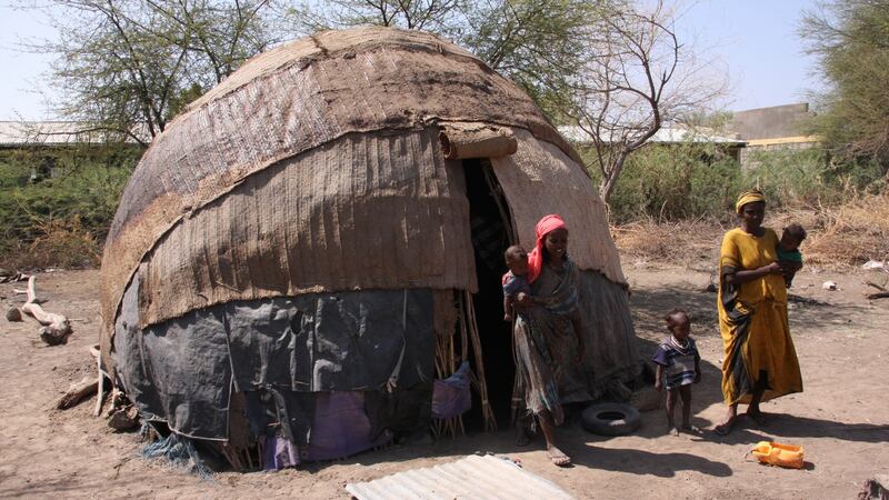 A traditional nomadic home of the Afar. Photograph: James Jeffrey