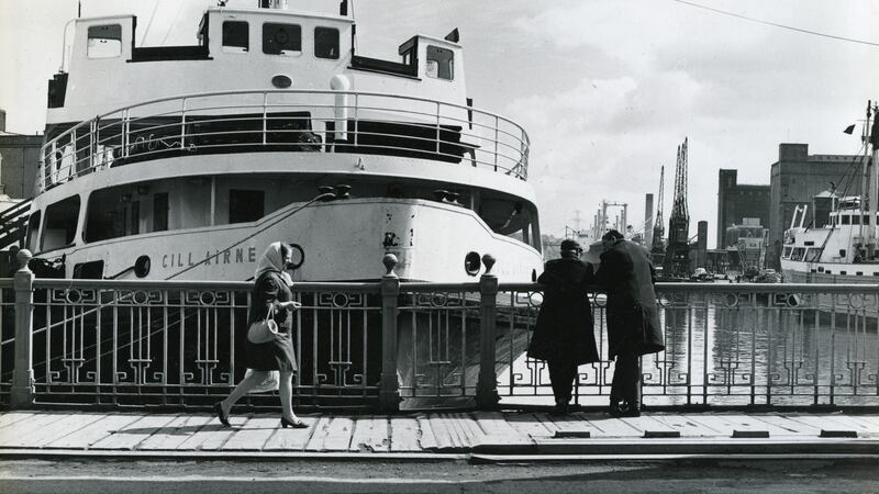 The tender Cill Airne at Custom House Quay, suggesting the port’s close relationship with the city centre. Photograph: Cork City and County Archives Service (Anthony Barry collection)