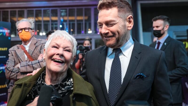 Dame Judi Dench with director Kenneth Branagh at the European premiere of Belfast in London on October 12th