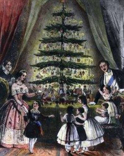 Prince Albert brought the first Christmas tree from Germany to Victoria and the royal household in the 1840s
