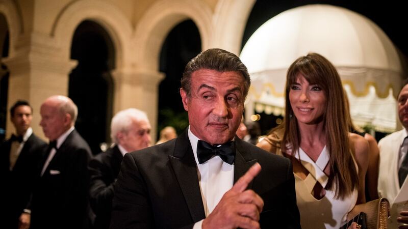 Sylvester Stallone at Donald Trump’s New Year’s Eve party at the Mar-a-Lago resort in Palm Beach, Florida. Photograph: Hilary Swift/The New York Times