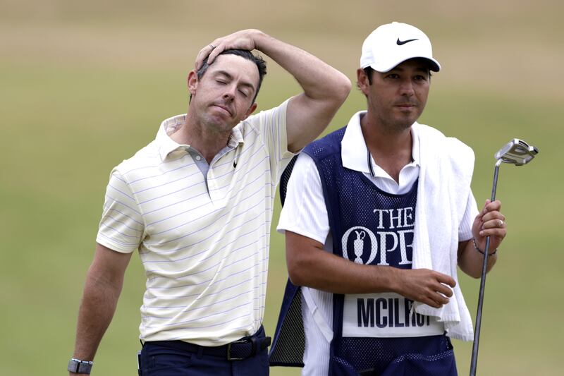 A dejected Rory McIlroy after finishing his final round at this year's Open Championship at St Andrews. Photograph: Richard Sellers/PA Wire