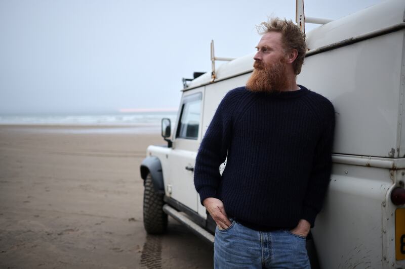 Al Mennie at Downhill Hill Strand beach, near Coleraine. Photograph: Chris Maddaloni