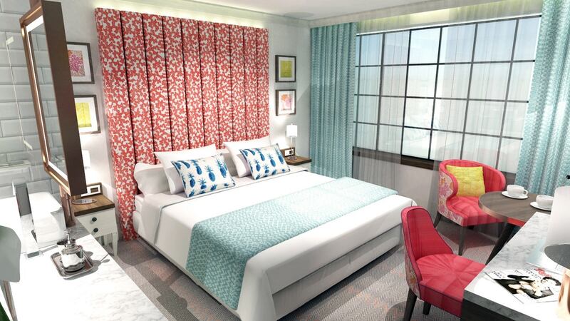 An image of a room in the new Hard Rock Hotel, which Tifco plans to open in Dublin in 18 months’ time.