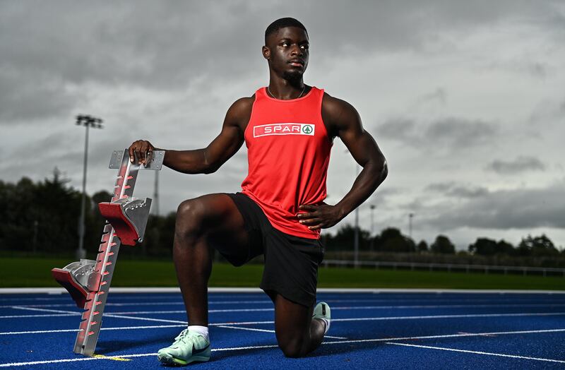 Israel Olatunde is practically sure to qualify for the European Championships in Rome in June, but making the Paris Olympics is far from certain. Photograph: Sam Barnes/Sportsfile